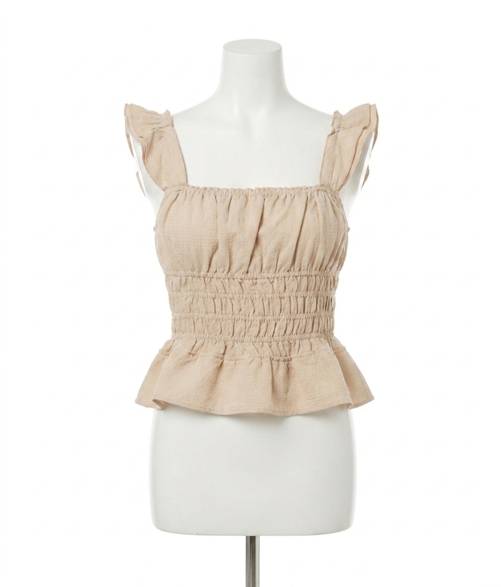 NEW DAVI & DANI women's leah flutter top in pink